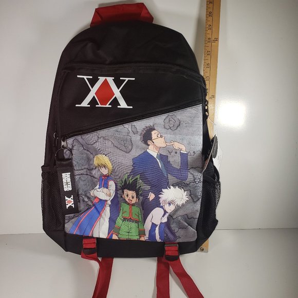Hunter X Hunter Spencers Exclusive Backpack Character Front Side Net Pockets NWT - Picture 1 of 7